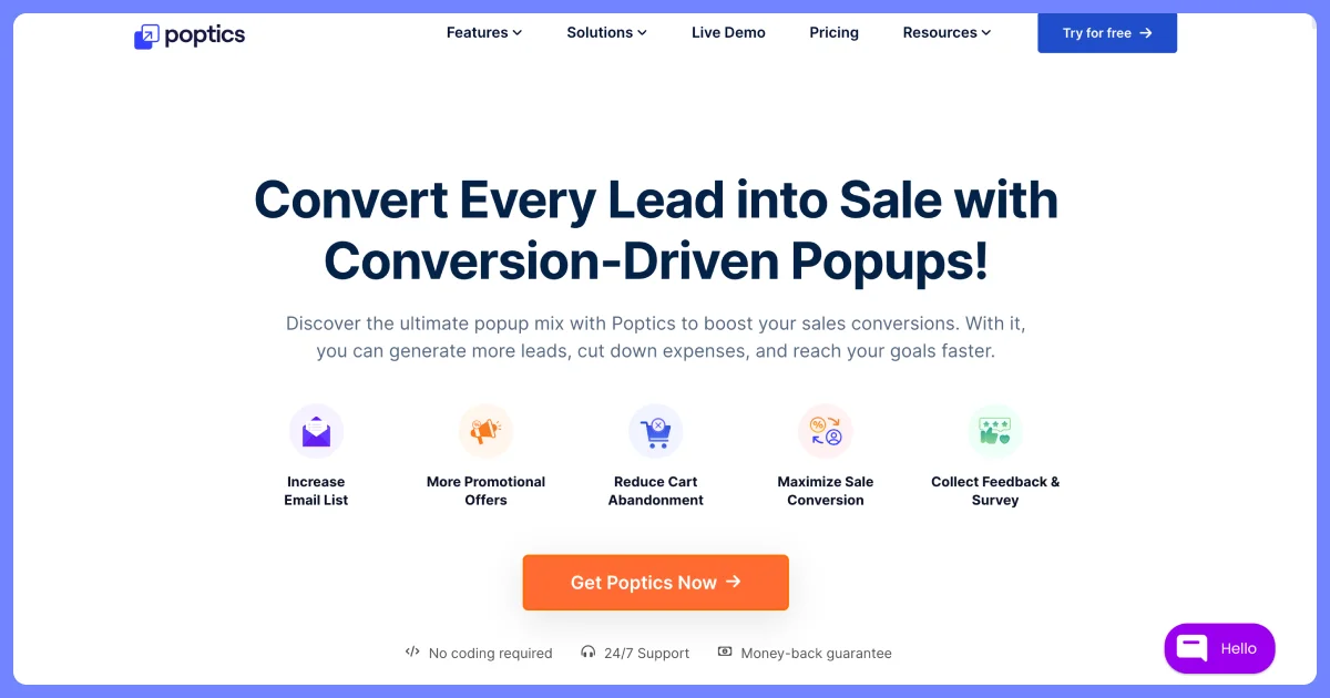 poptics popup builder for wordpress