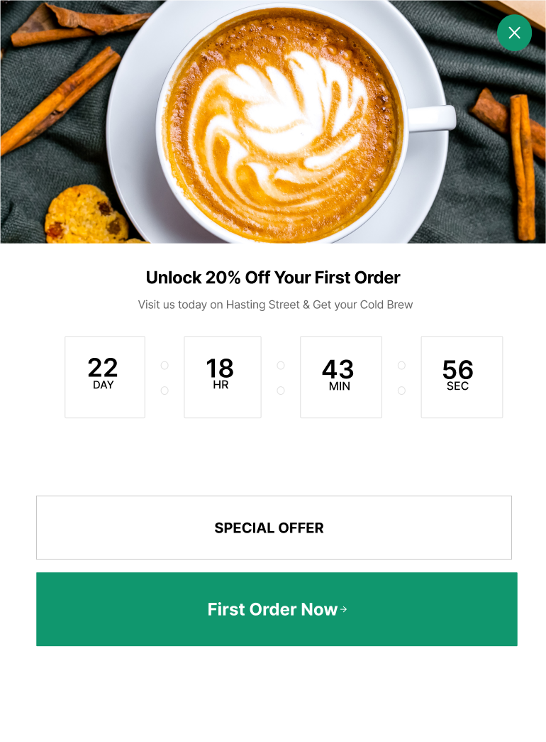 Classic flash sale popup