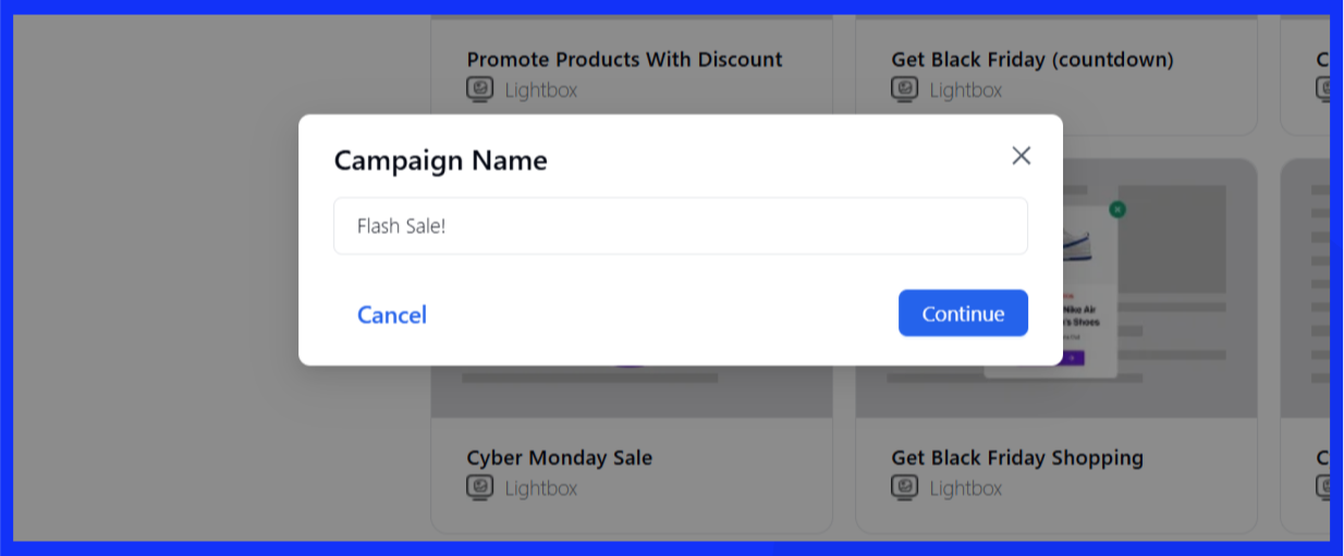 Give your flash sale a name