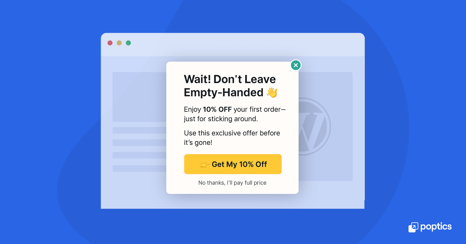Cart abandonment popups