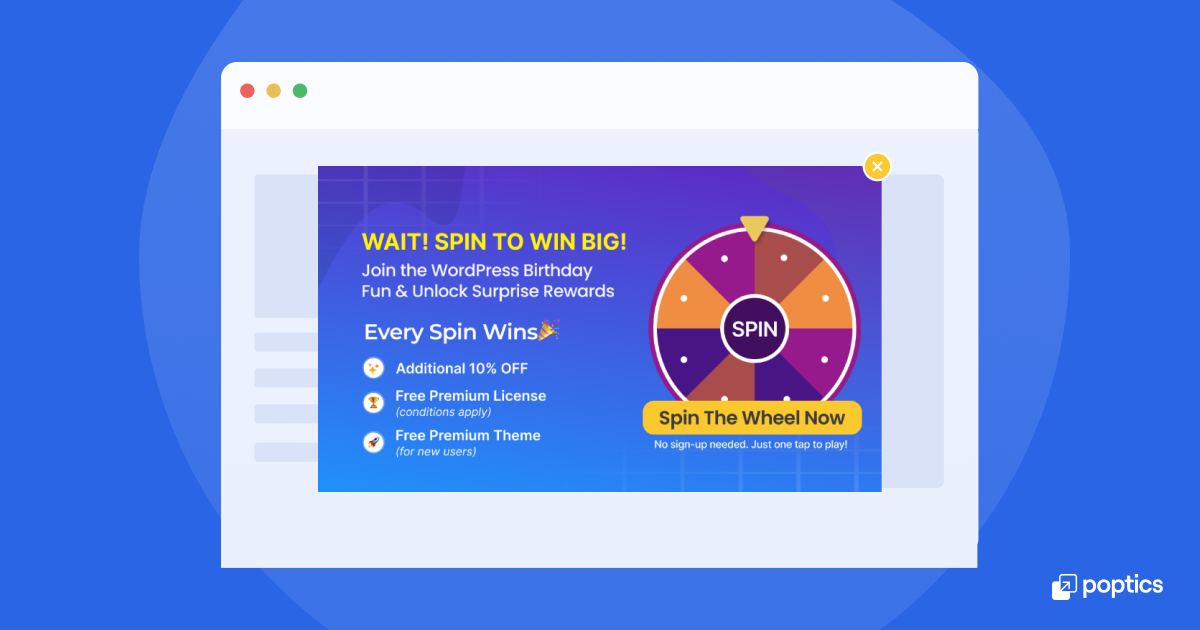 Gamified popup