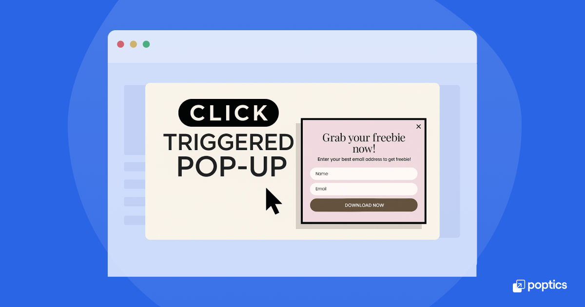 click triggered popup