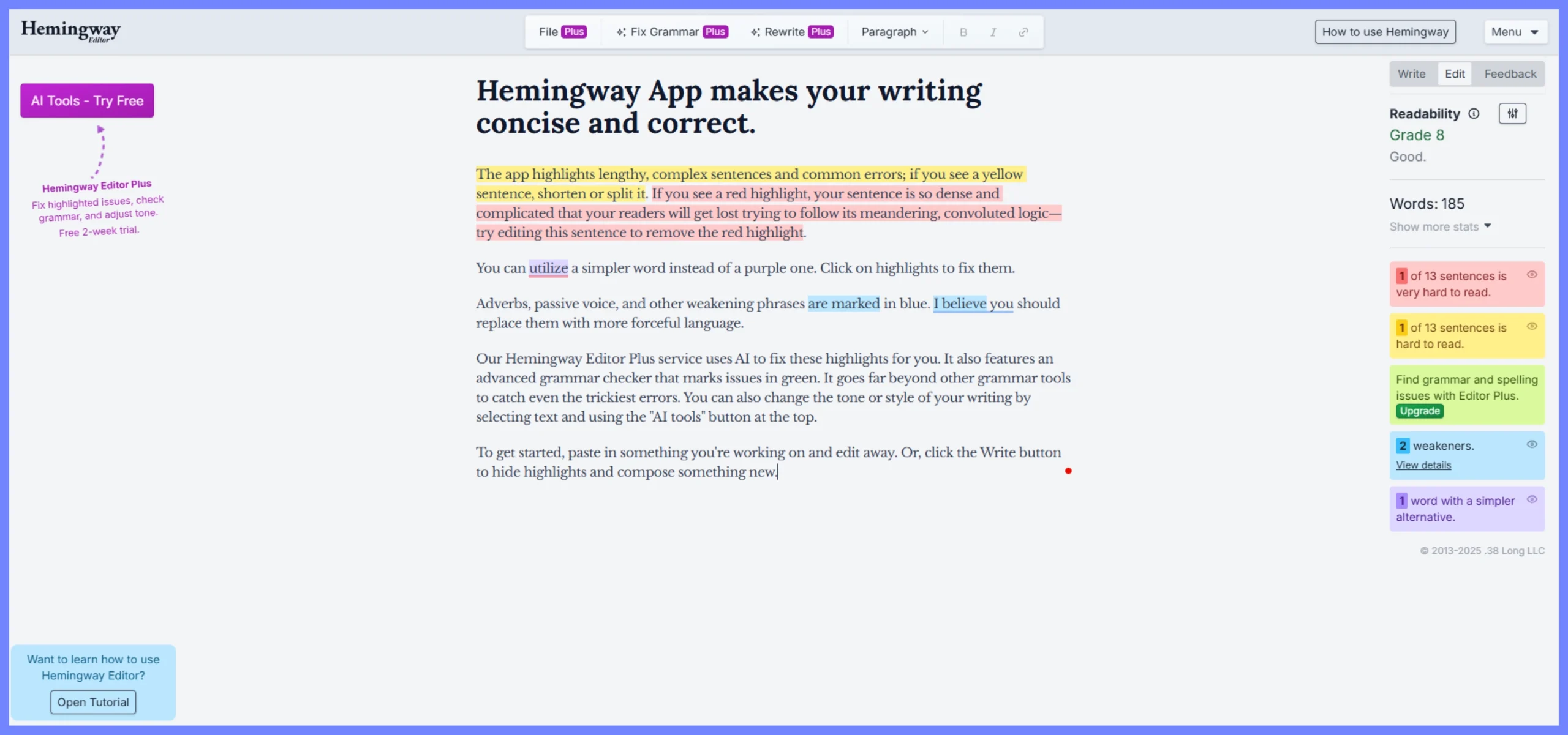 Hemingway Editor