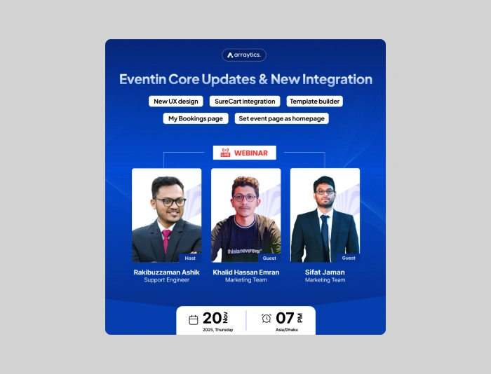 Invite to a live webinar