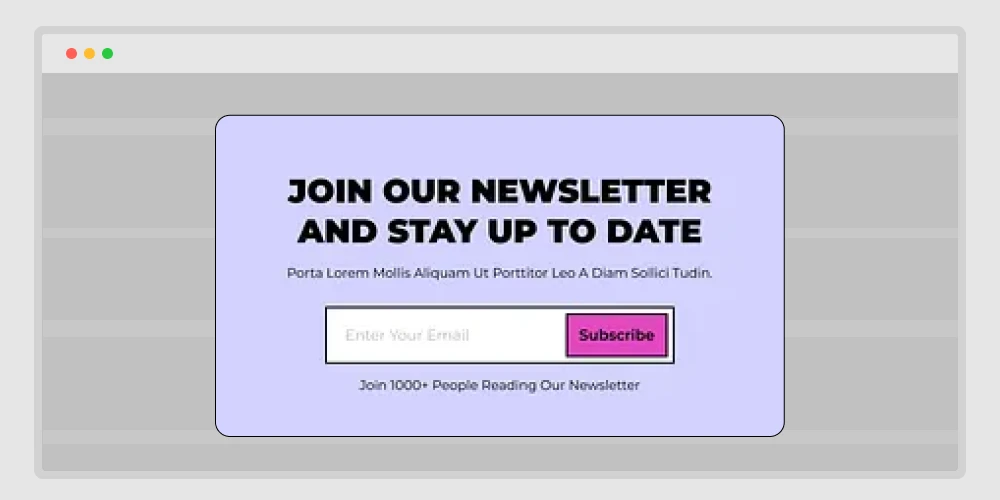 Invite to join the newsletter