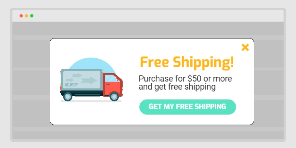 Offer free shipping before they leave (problem → solution → copy block)